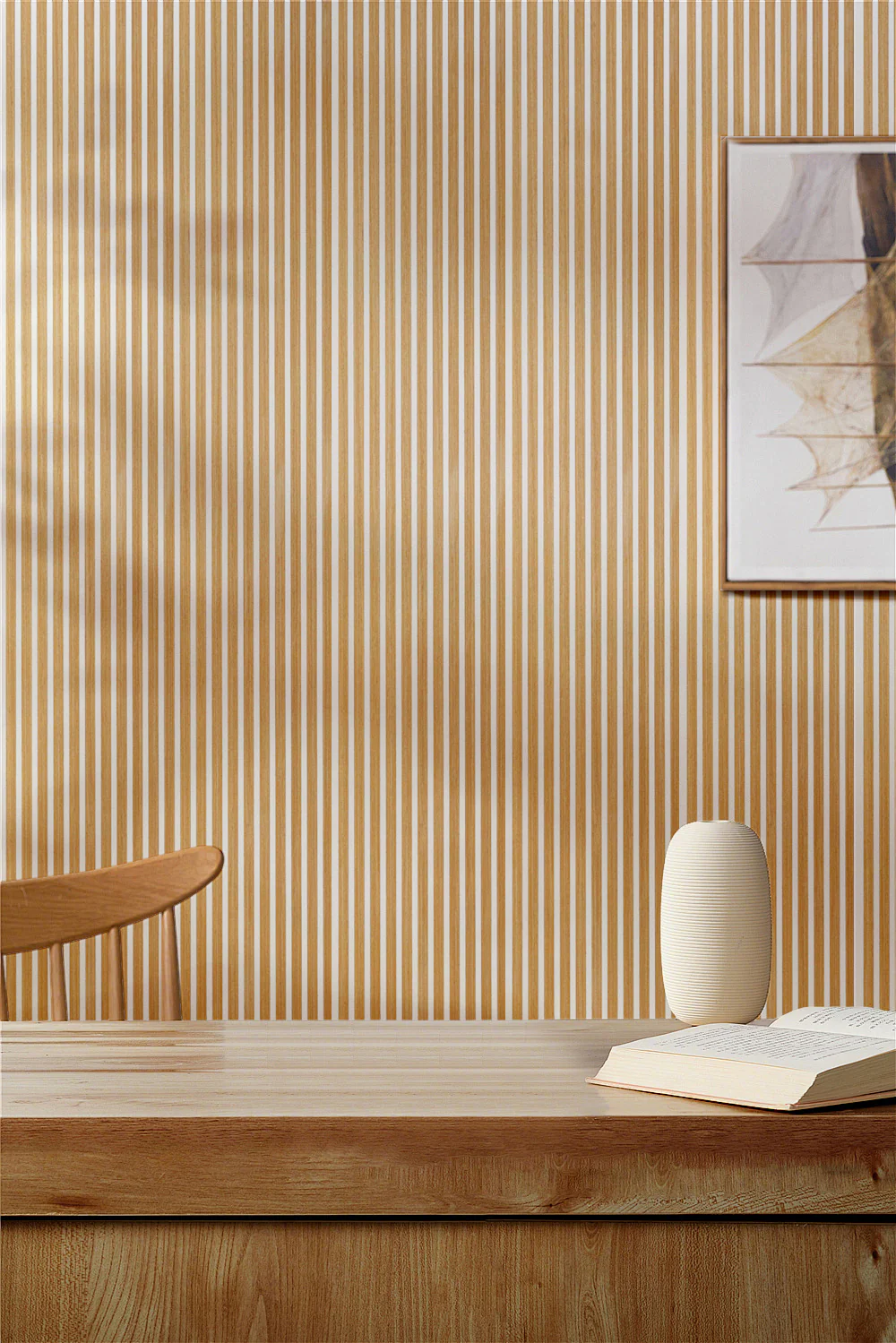 Akustikpaneel Premium Eiche – Filz Beige 244 × 60 cm - Image 4