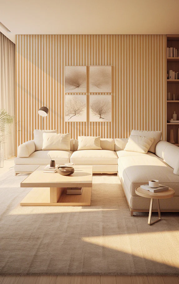 Akustikpaneel Premium Eiche – Filz Beige 244 × 60 cm - Image 6