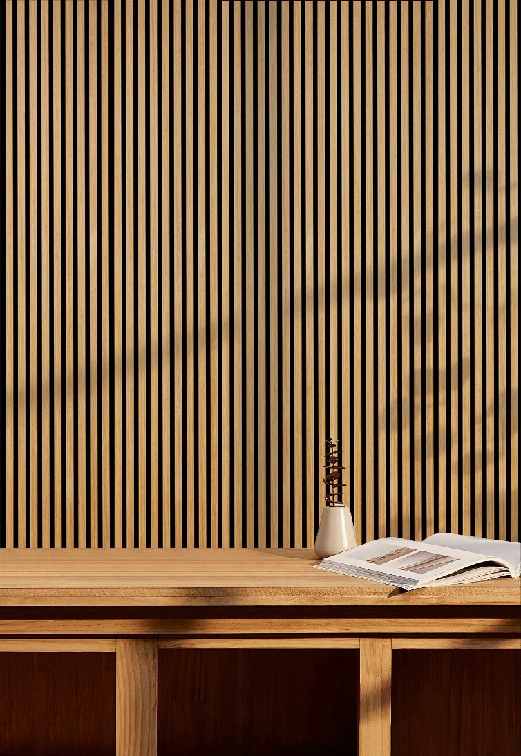 Akustikpaneel Premium Eiche – Filz Schwarz 244 × 60 cm - Image 6