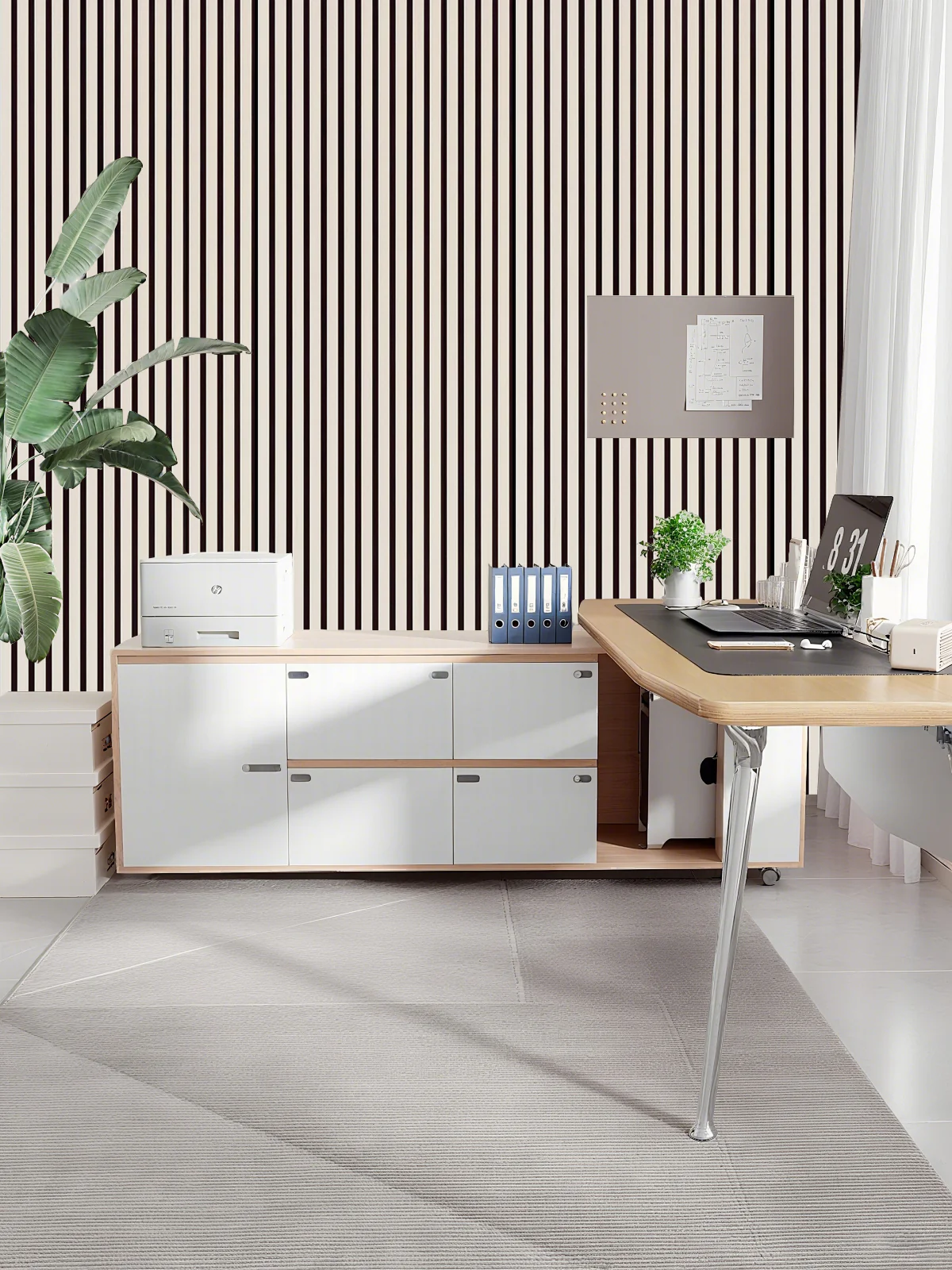 Akustikpaneel Premium Kiesel – Filz Schwarz 244 × 60 cm - Image 6