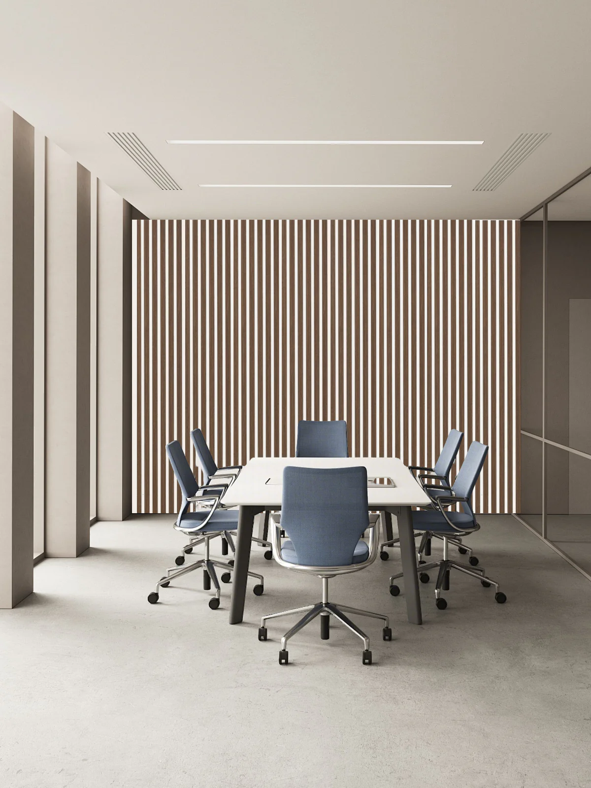 Akustikpaneel Premium Walnuss – Filz Beige 244 × 60 cm - Image 7