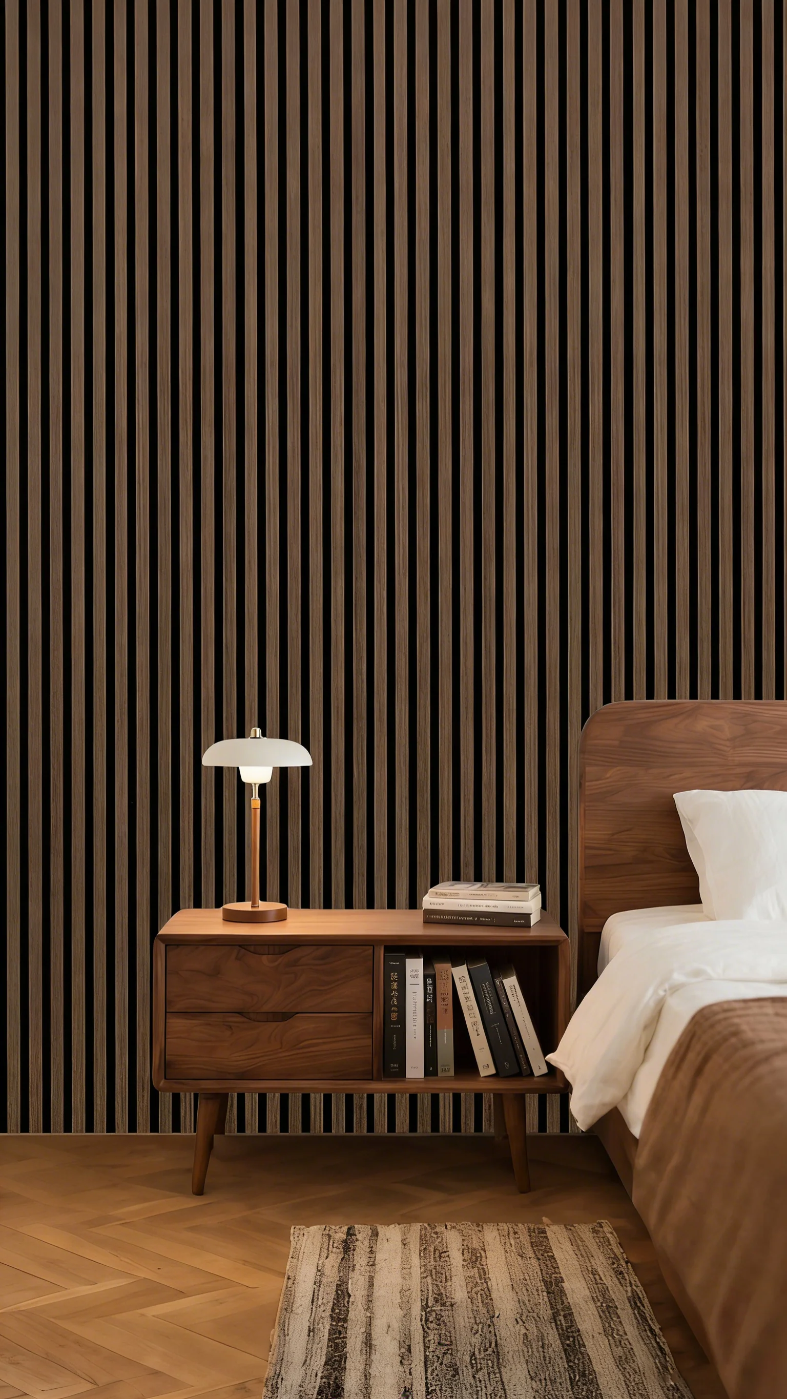Akustikpaneel Premium Walnuss – Filz Schwarz 244 × 60 cm - Image 7