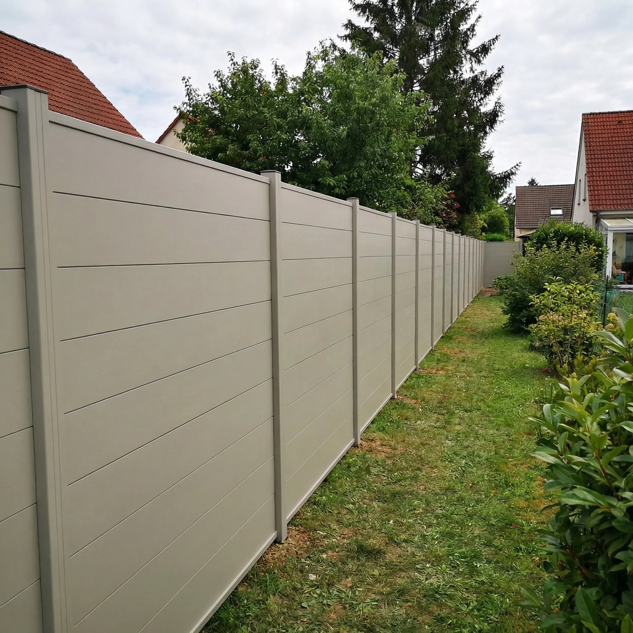 Aluminium Sichtschutzzaun MARIO Seidengrau - Image 4