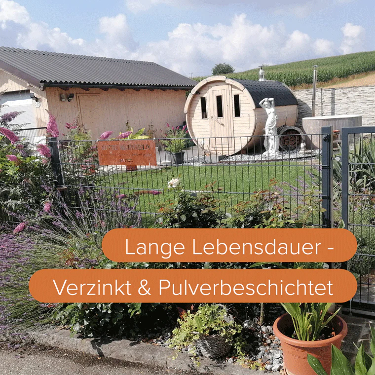 Doppelstabmattenzaun Komplettset Anthrazit 6/5/6 - Image 3