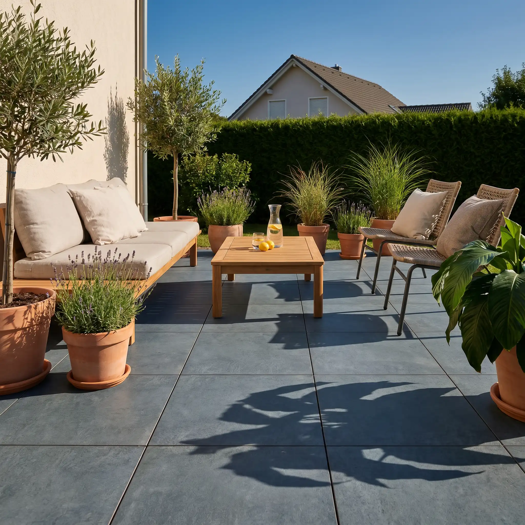 Komplettpaket Terrassenplatte Nero 60x60x2cm - Image 8