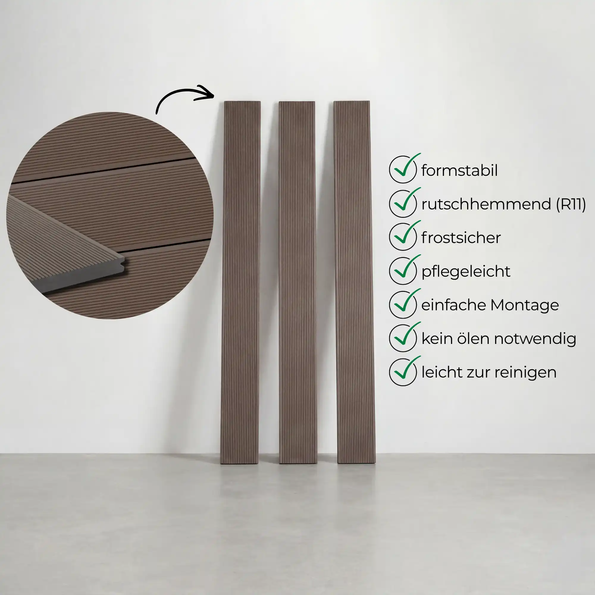 WPC-Komplettset Diamantnuss ECO Massivdiele - Image 5