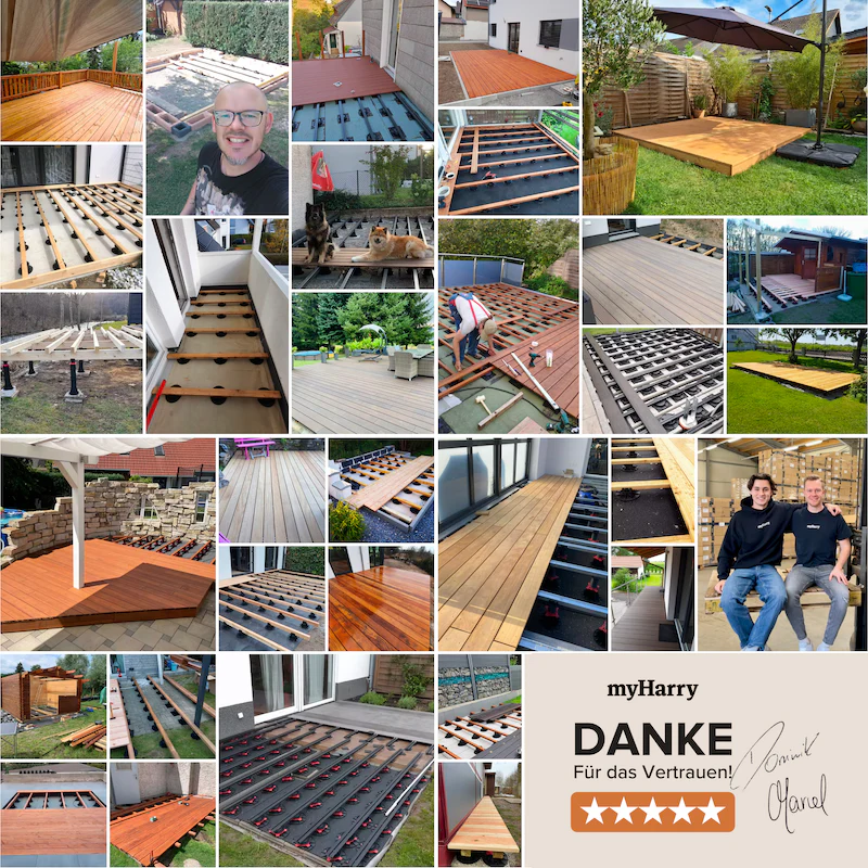 Balkenlager höhenverstellbar 60-90mm für Terrassendielen YEED - Image 6