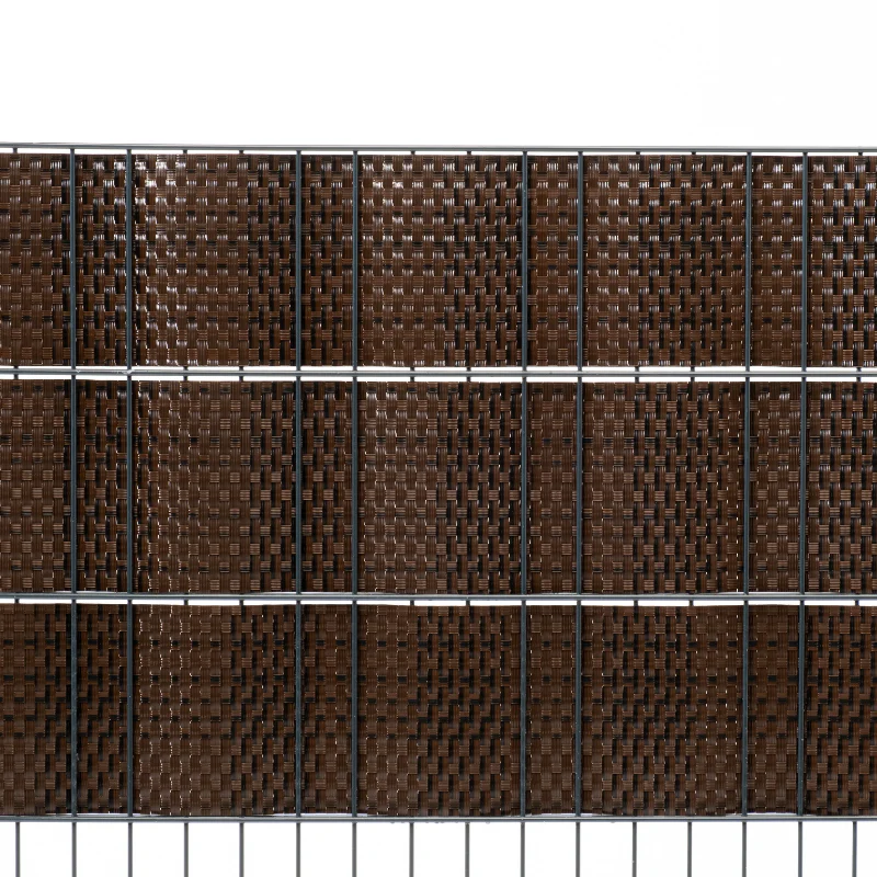 Rattan Sichtschutzstreifen Braun/Schwarz RD06 255cm - Image 2