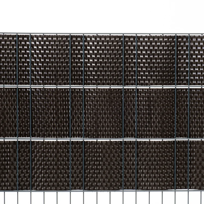 Rattan Sichtschutzstreifen Dunkelbraun RD02 255cm - Image 2