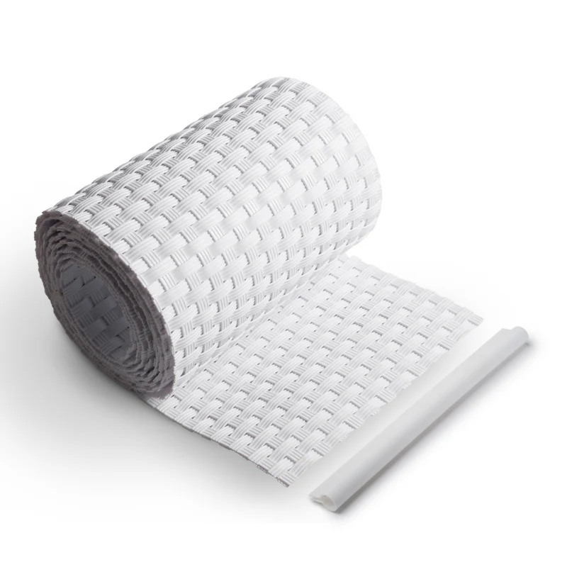 Rattan Sichtschutzstreifen Weiß RD07 255cm