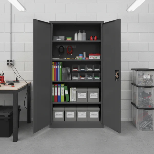 Stahlschrank XL Anhrazit 1950 x 900 x 450 cm - Image 3