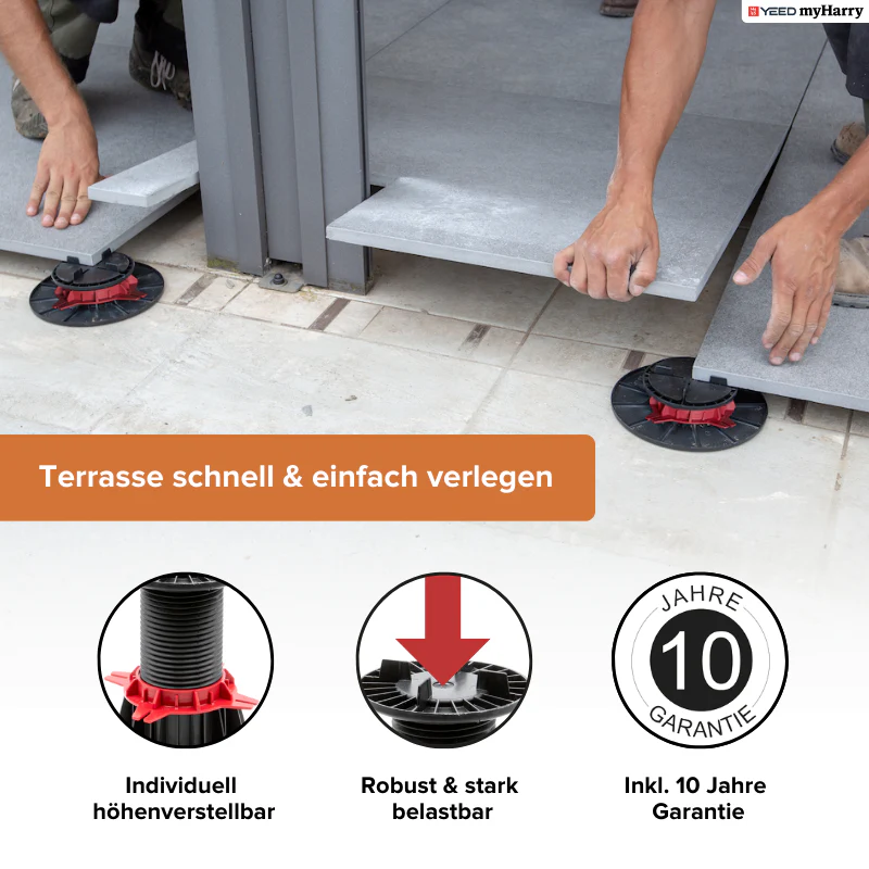 Stelzlager selbstnivellierend 115-175mm für Terrassenplatten YEED - Image 3