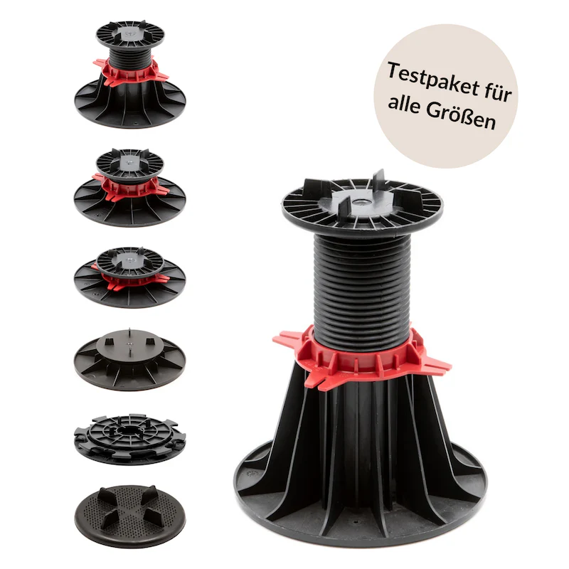 Testpaket Stelzlager für Terrassenplatten alle Größen