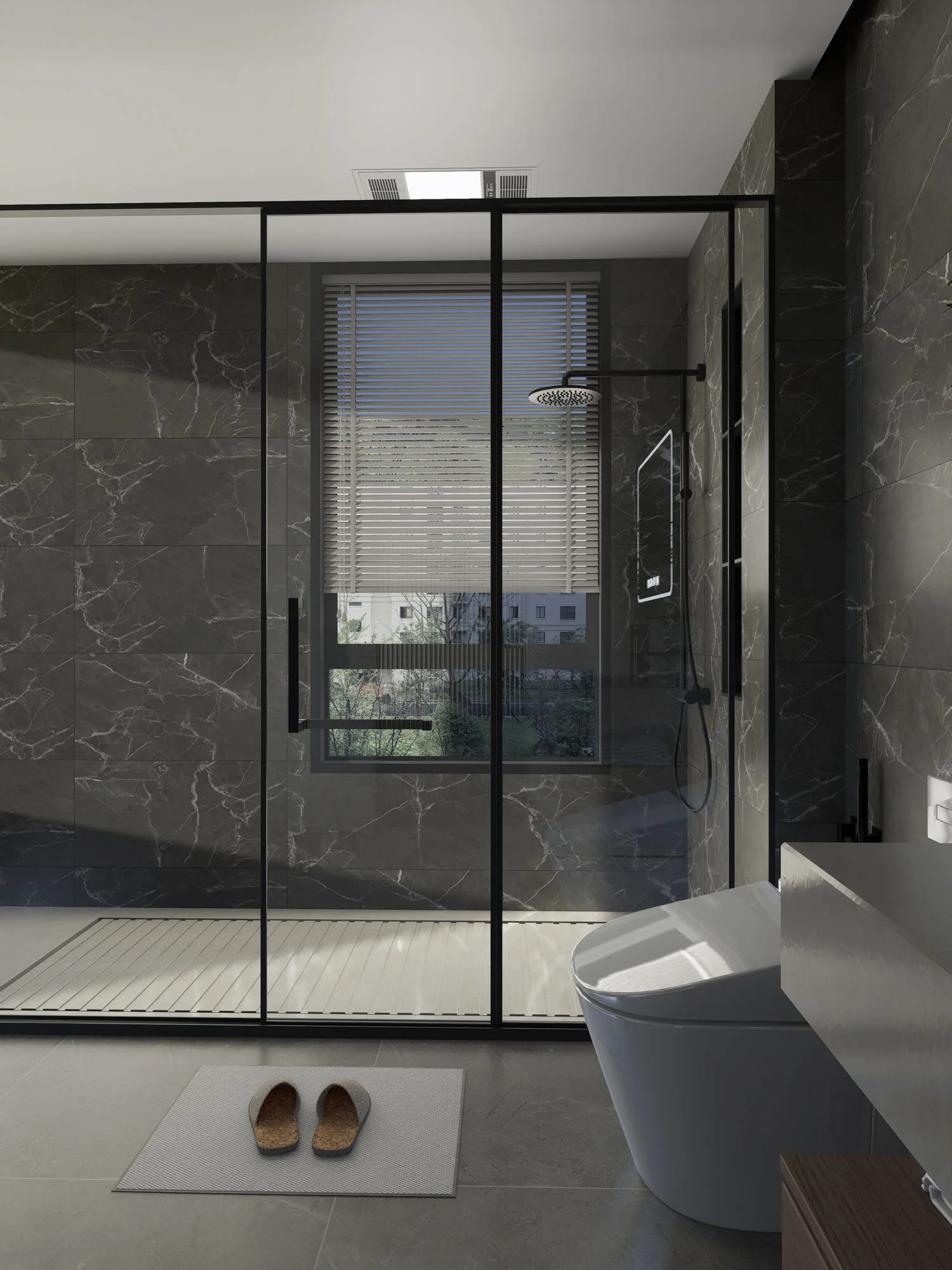 SPC-Wandverkleidung Marmor Anthrazit 800x400mm - Inhalt 1,92m² - Image 3