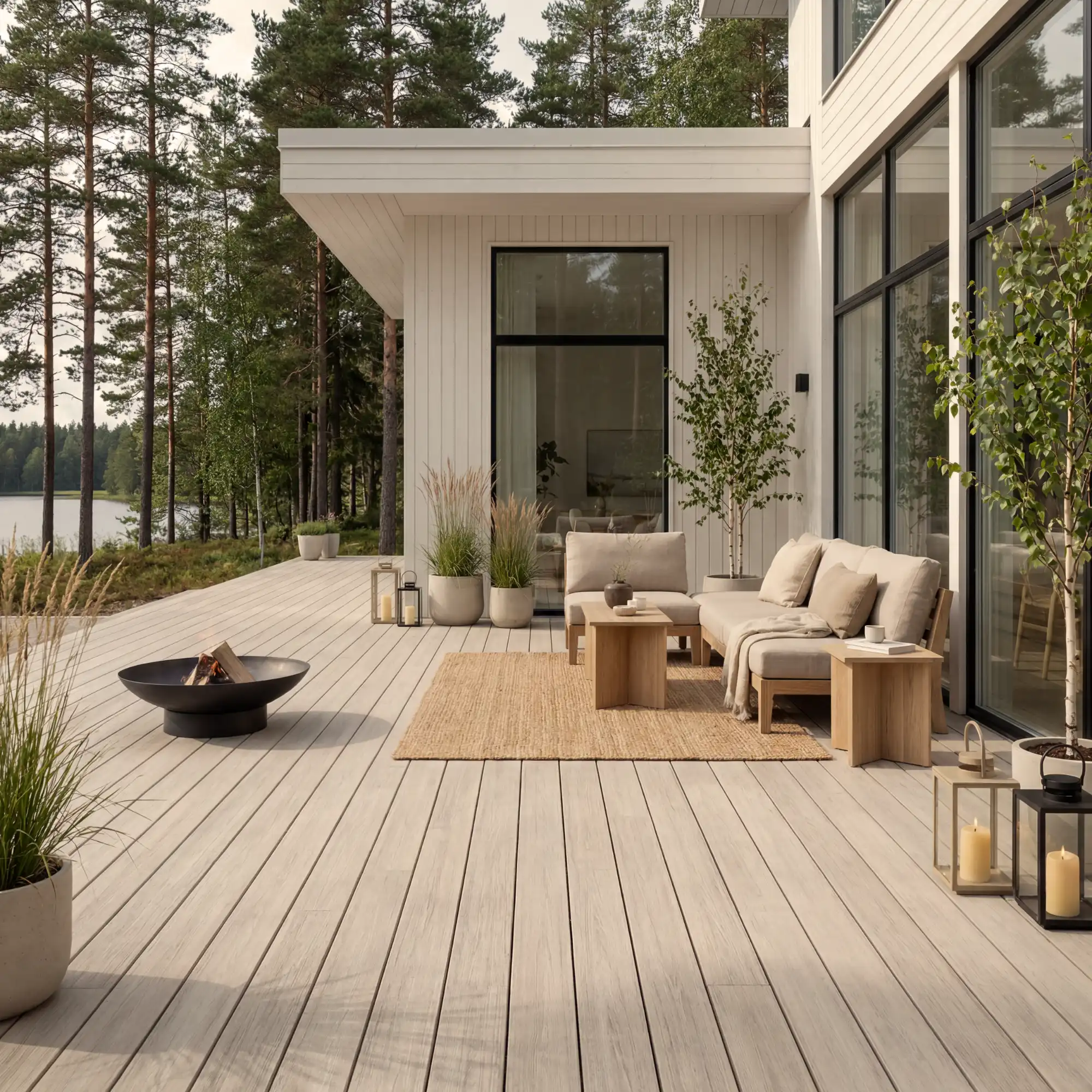 WPC-Komplettset Elfenbein Antik Massivdiele - Image 7