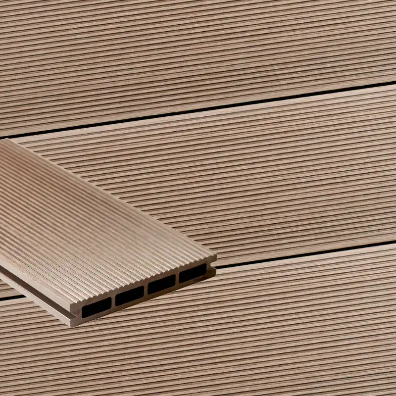WPC-Komplettset Teak Geriffelt Basic Hohldiele - Image 6