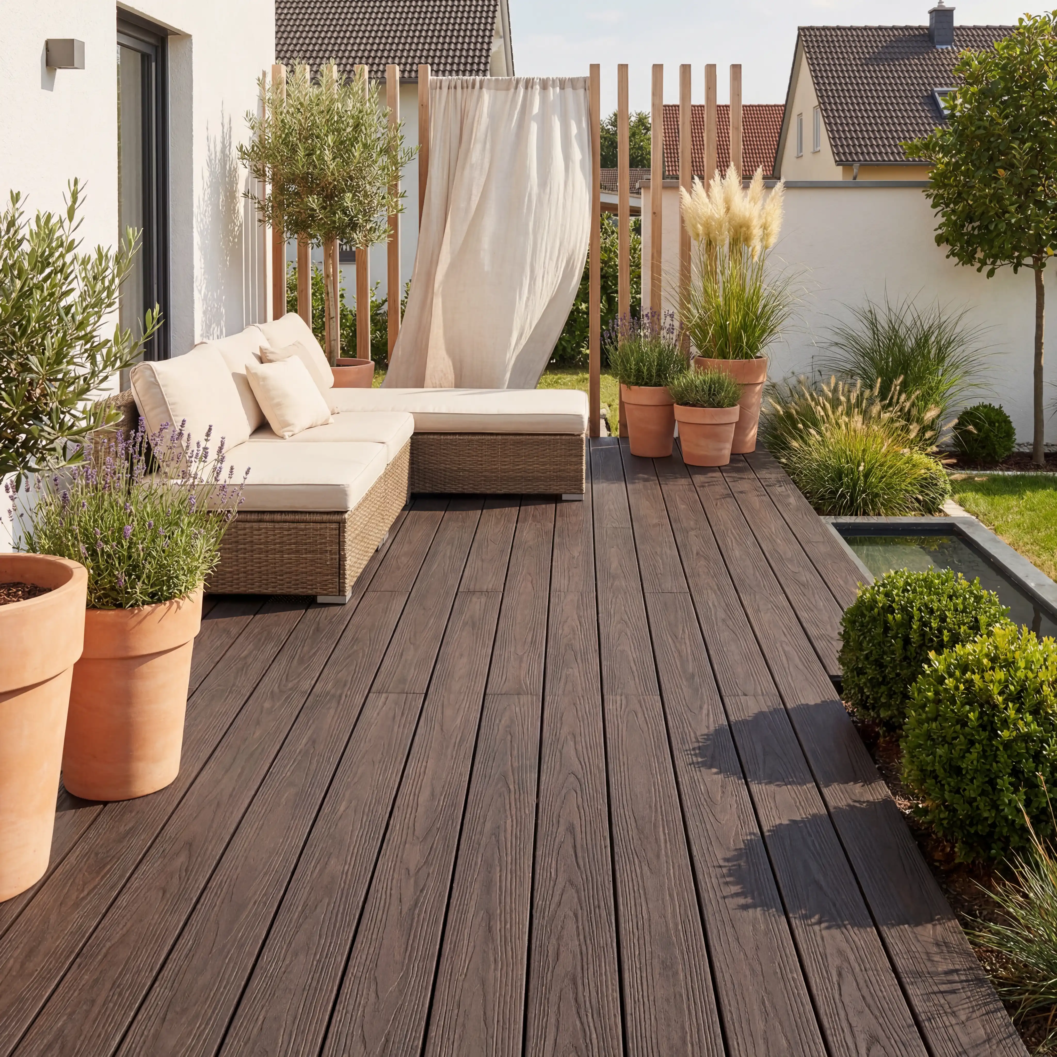 WPC Terrassendiele Massiv Terra Espresso - Image 10