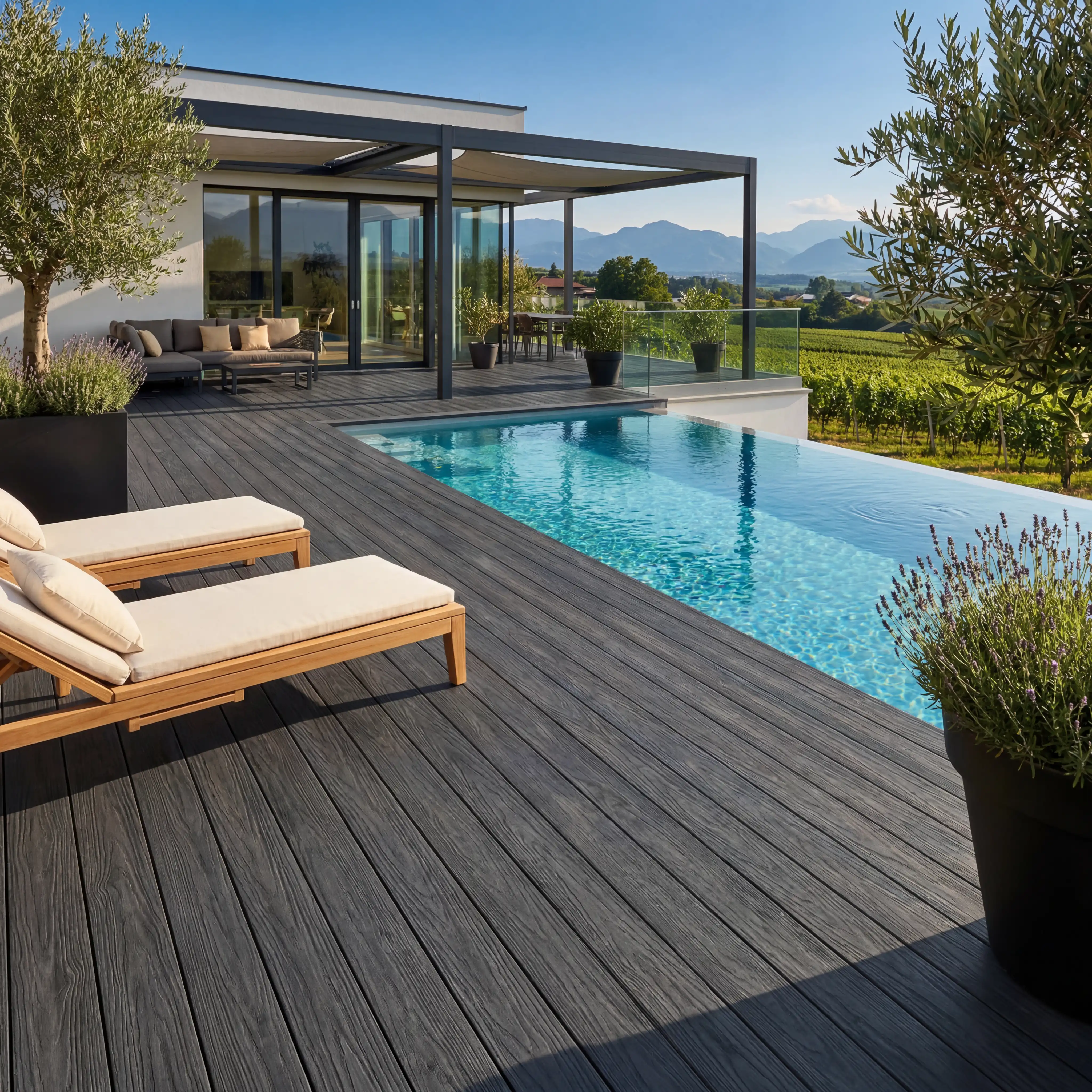 WPC Terrassendiele Massiv Terra Platin - Image 11