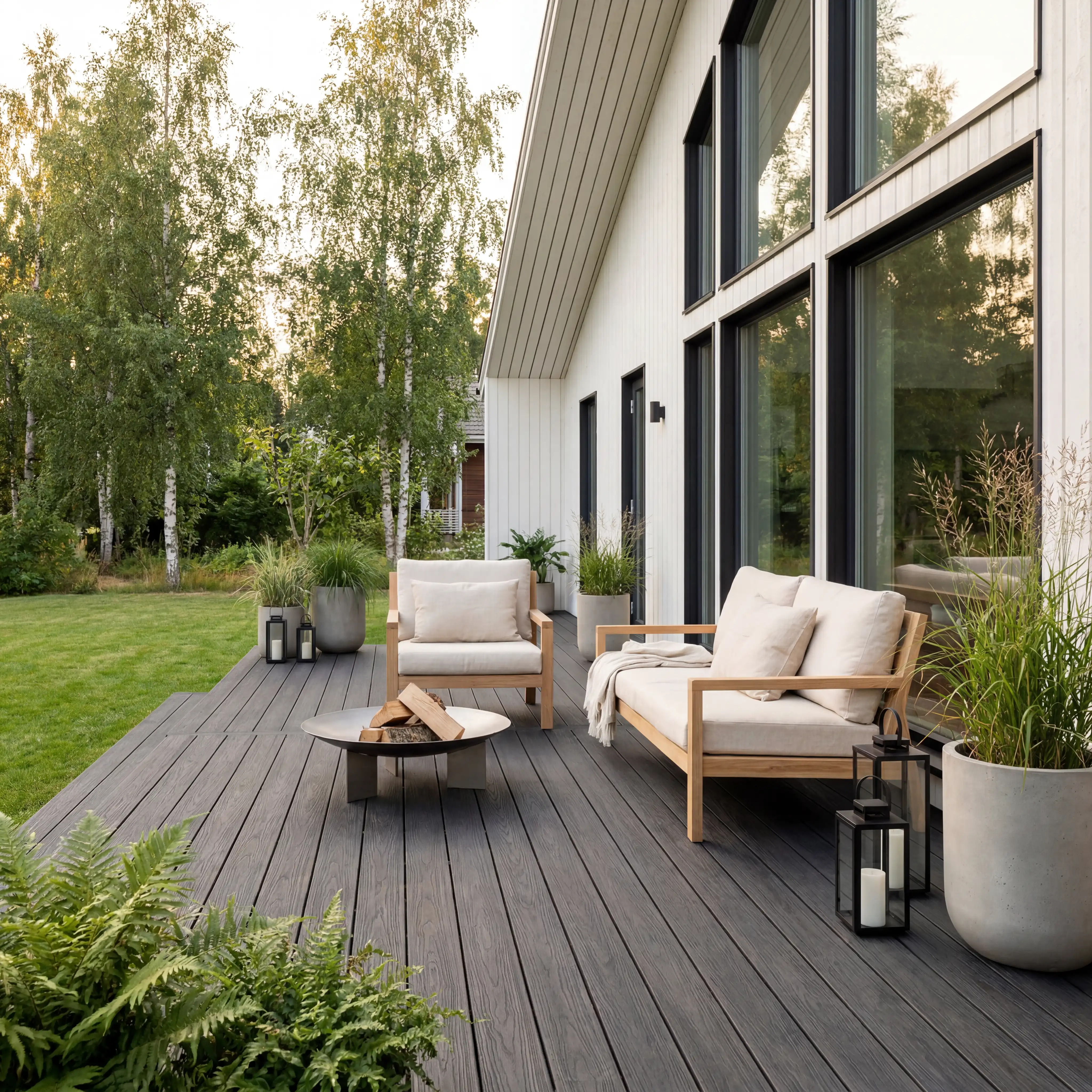 WPC Terrassendiele Massiv Terra Platin - Image 6