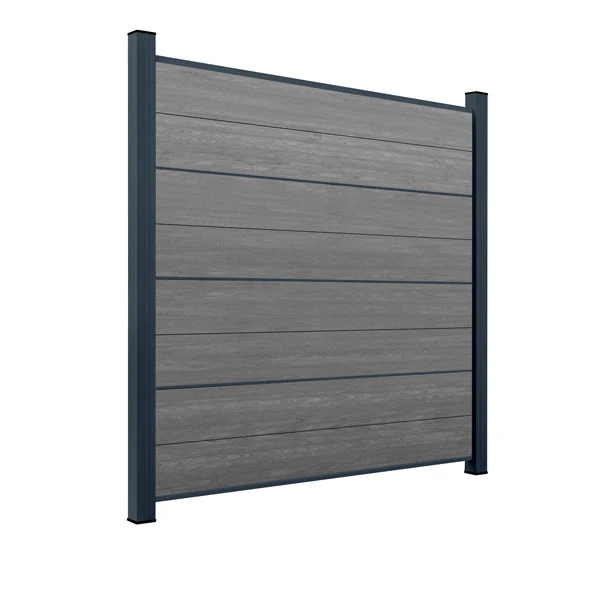 WPC Sichtschutzzaun ENZO Basalt - Design Anthrazit - Image 10