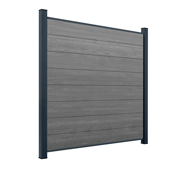 WPC Sichtschutzzaun ENZO Basalt - Standard Anthrazit - Image 8