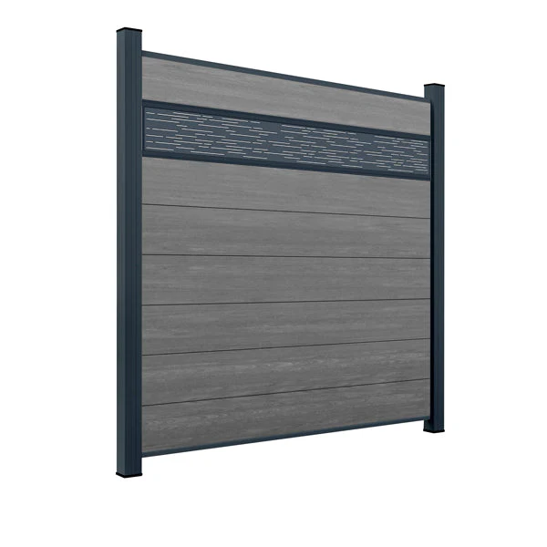 WPC Sichtschutzzaun ENZO Basalt - Style Anthrazit - Image 12