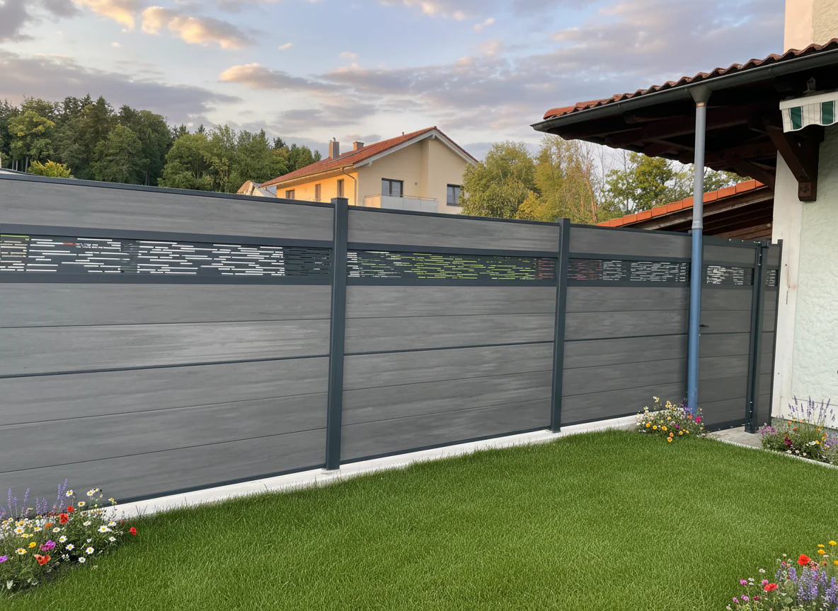 WPC Sichtschutzzaun ENZO Basalt - Style Anthrazit - Image 14