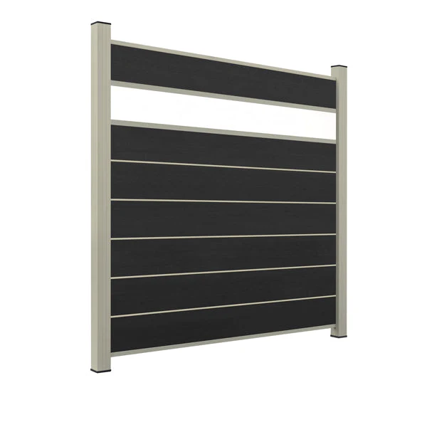 WPC Sichtschutzzaun ENZO Nero - Style Seidengrau - Image 10