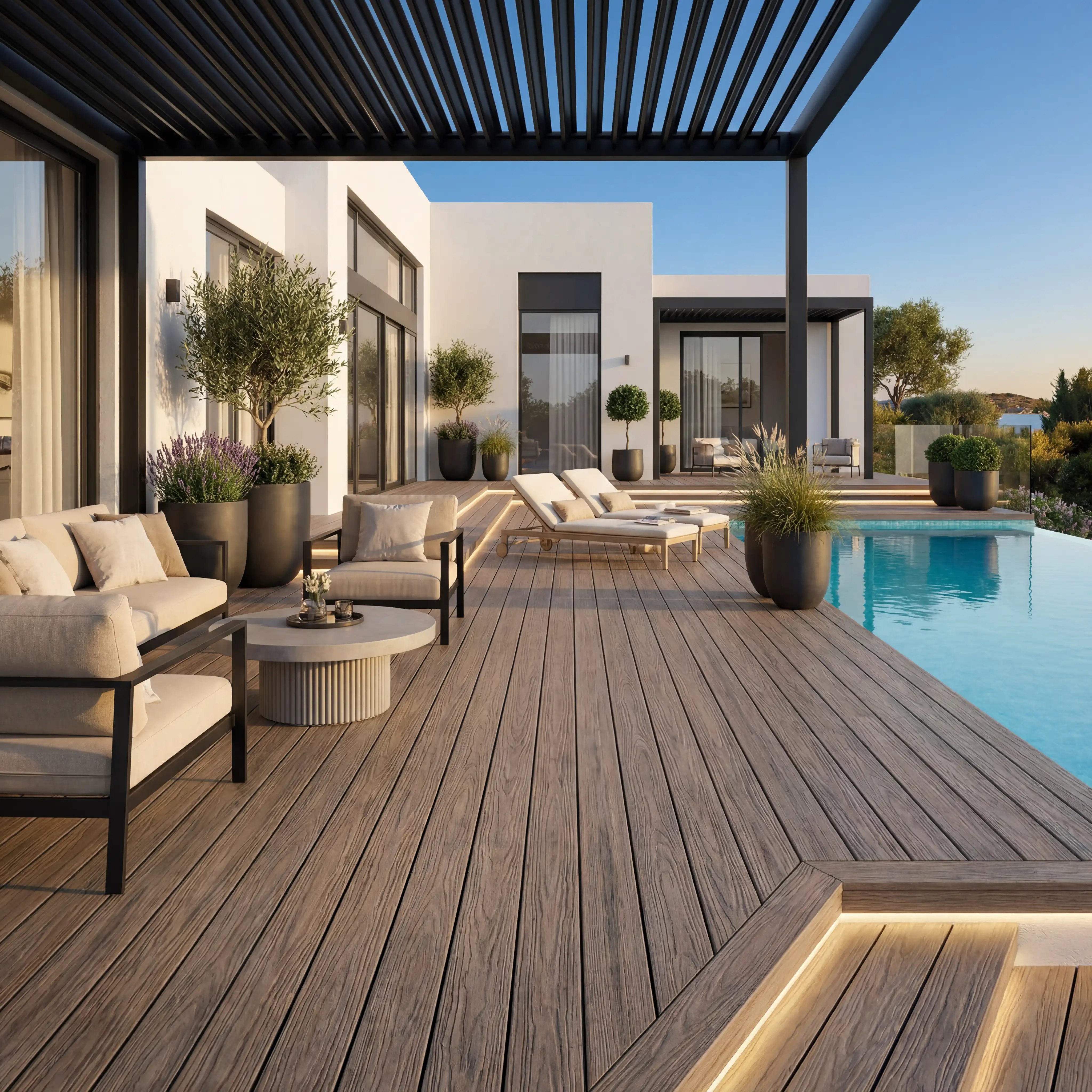 WPC Terrassendiele Hohlkammer Basic Kakao - Image 17