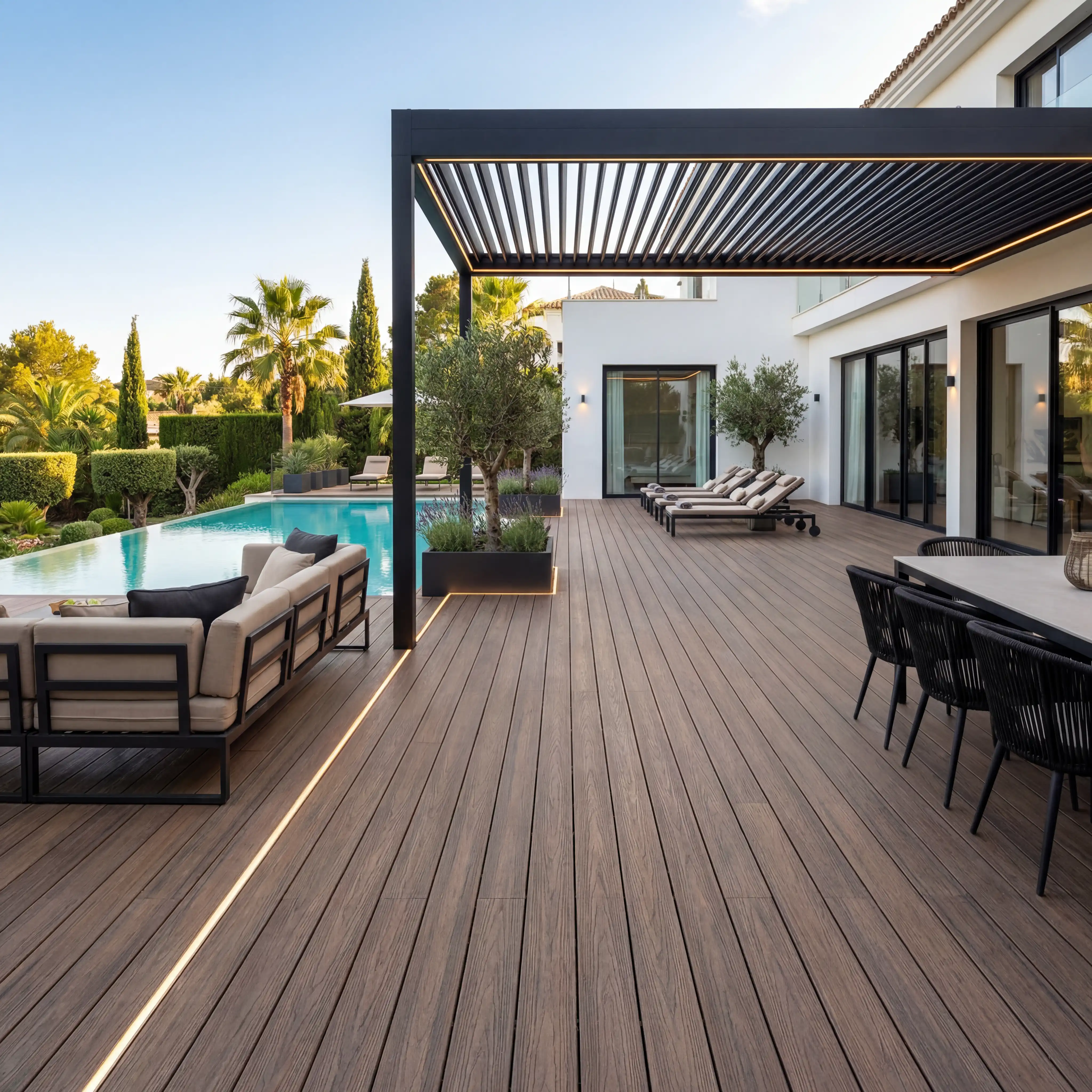 WPC Terrassendiele Hohlkammer Basic Kakao - Image 18