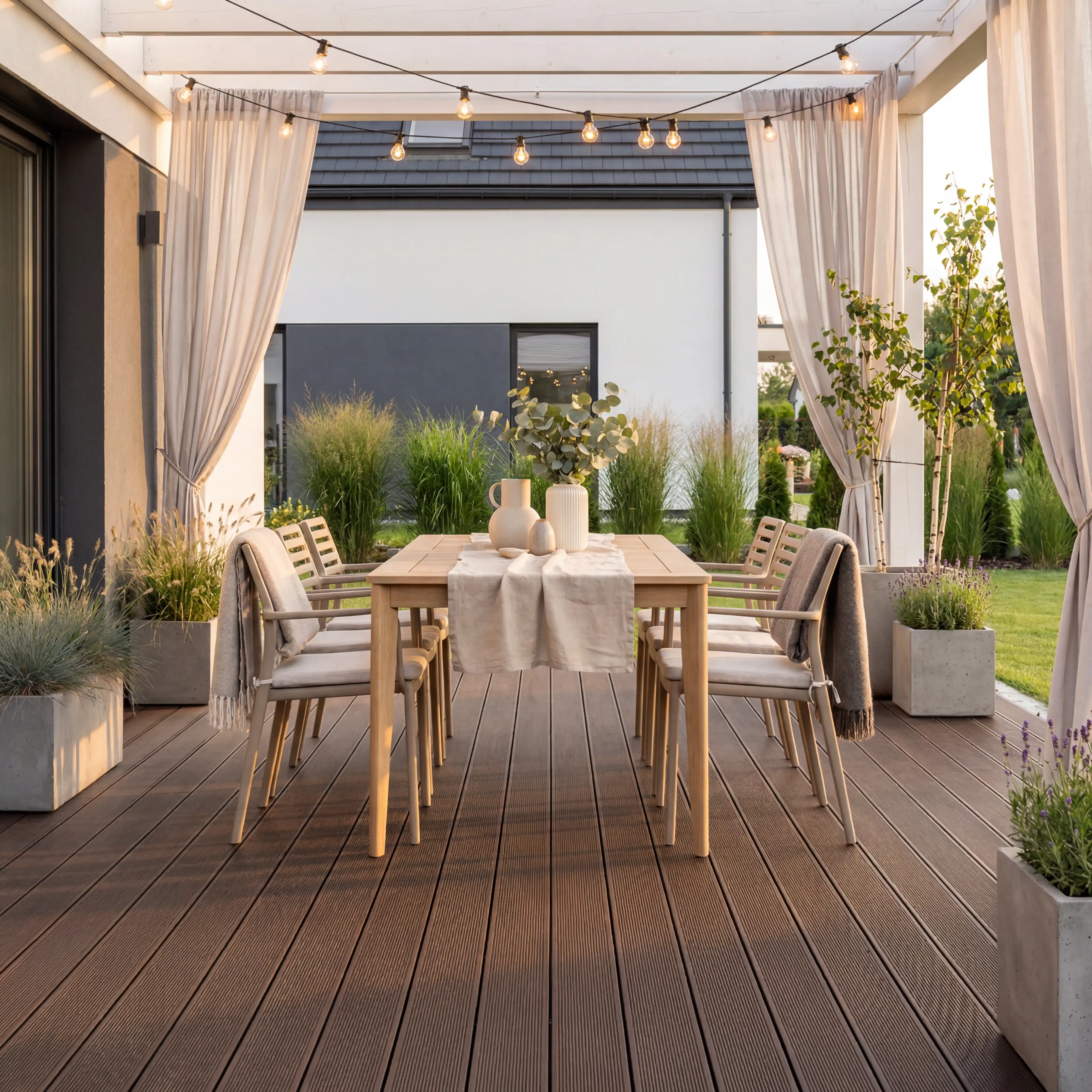 WPC Terrassendiele Hohlkammer Basic Kakao - Image 6