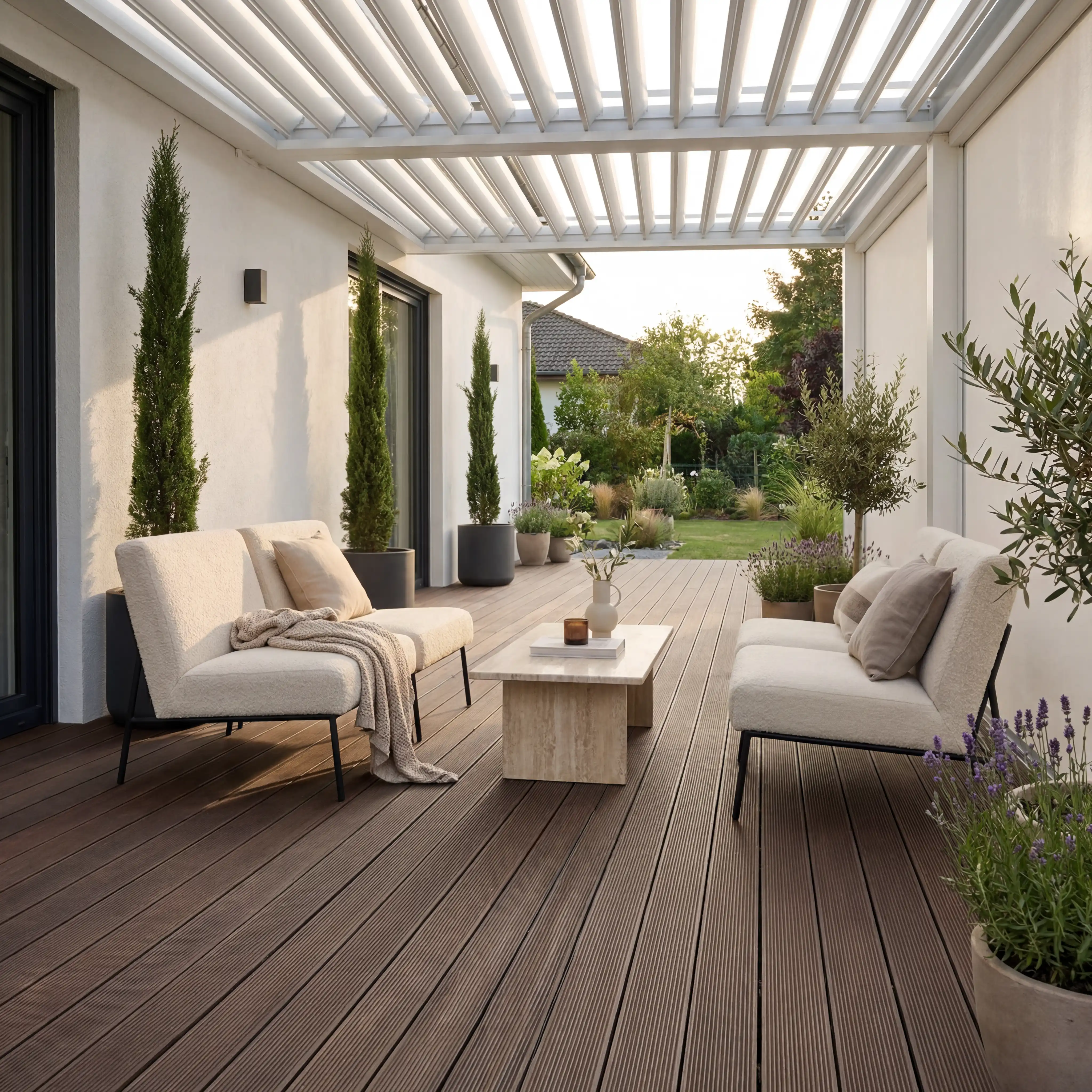 WPC Terrassendiele Hohlkammer Basic Kakao - Image 8