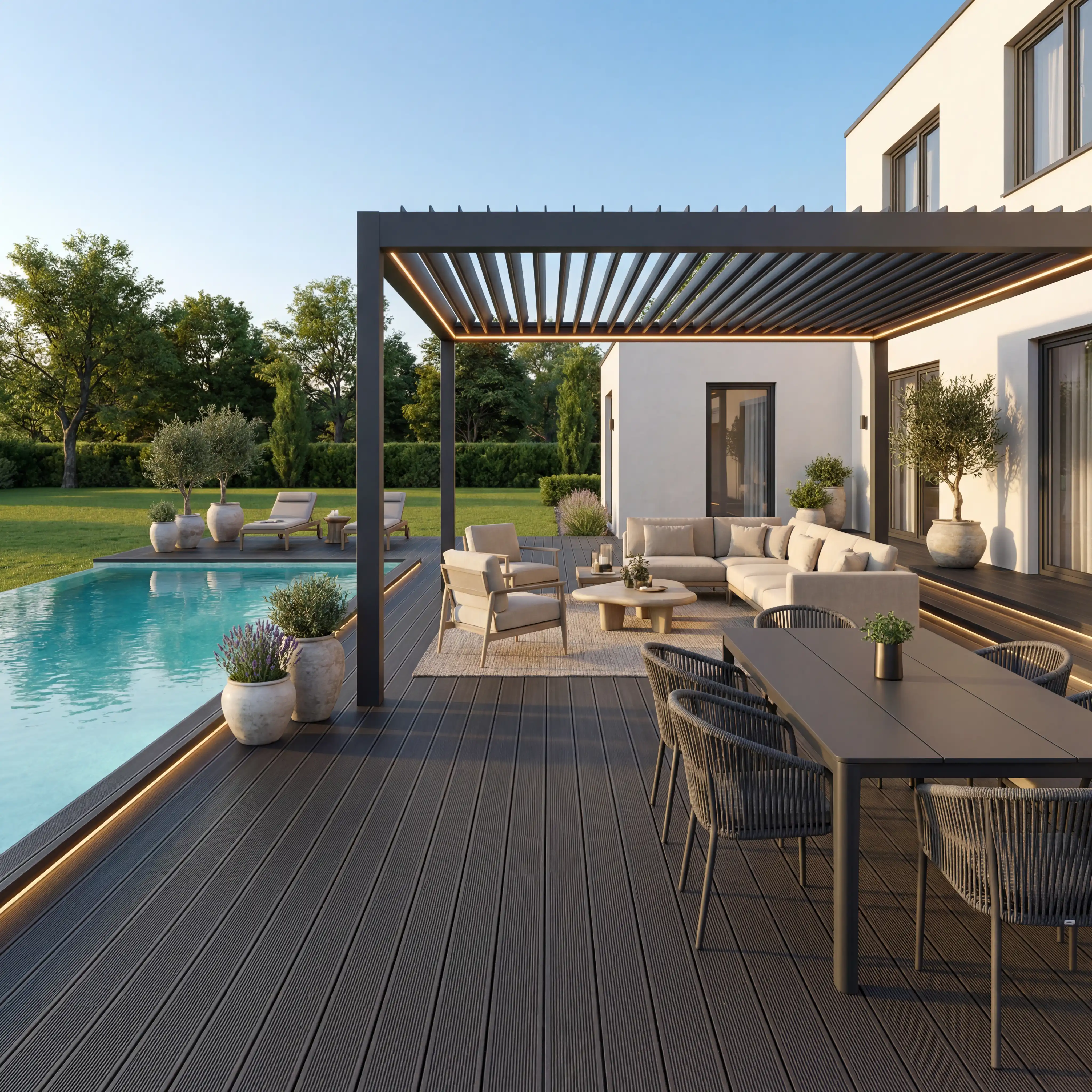 WPC Terrassendiele Hohlkammer Basic Schiefer - Image 11