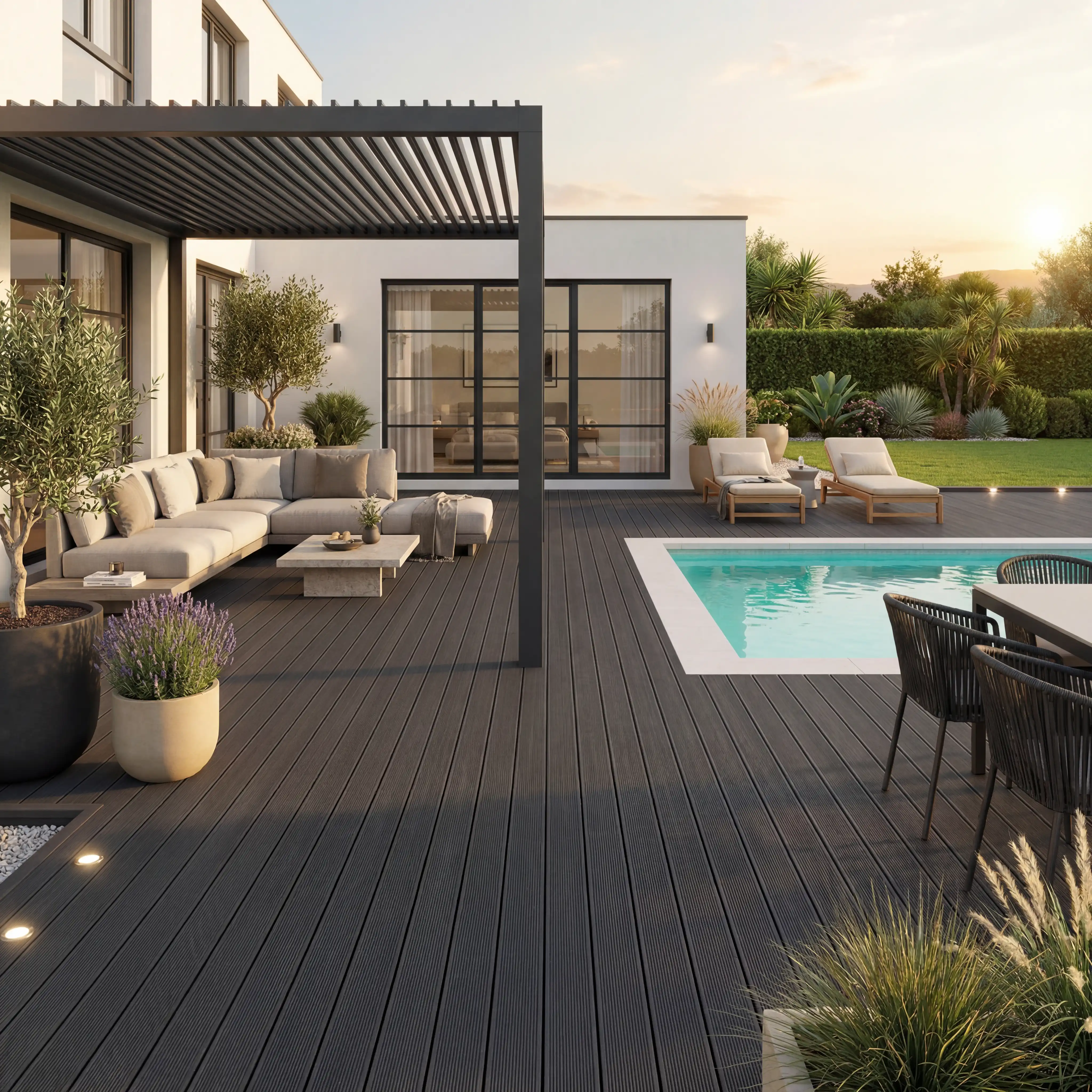 WPC Terrassendiele Hohlkammer Basic Schiefer - Image 12
