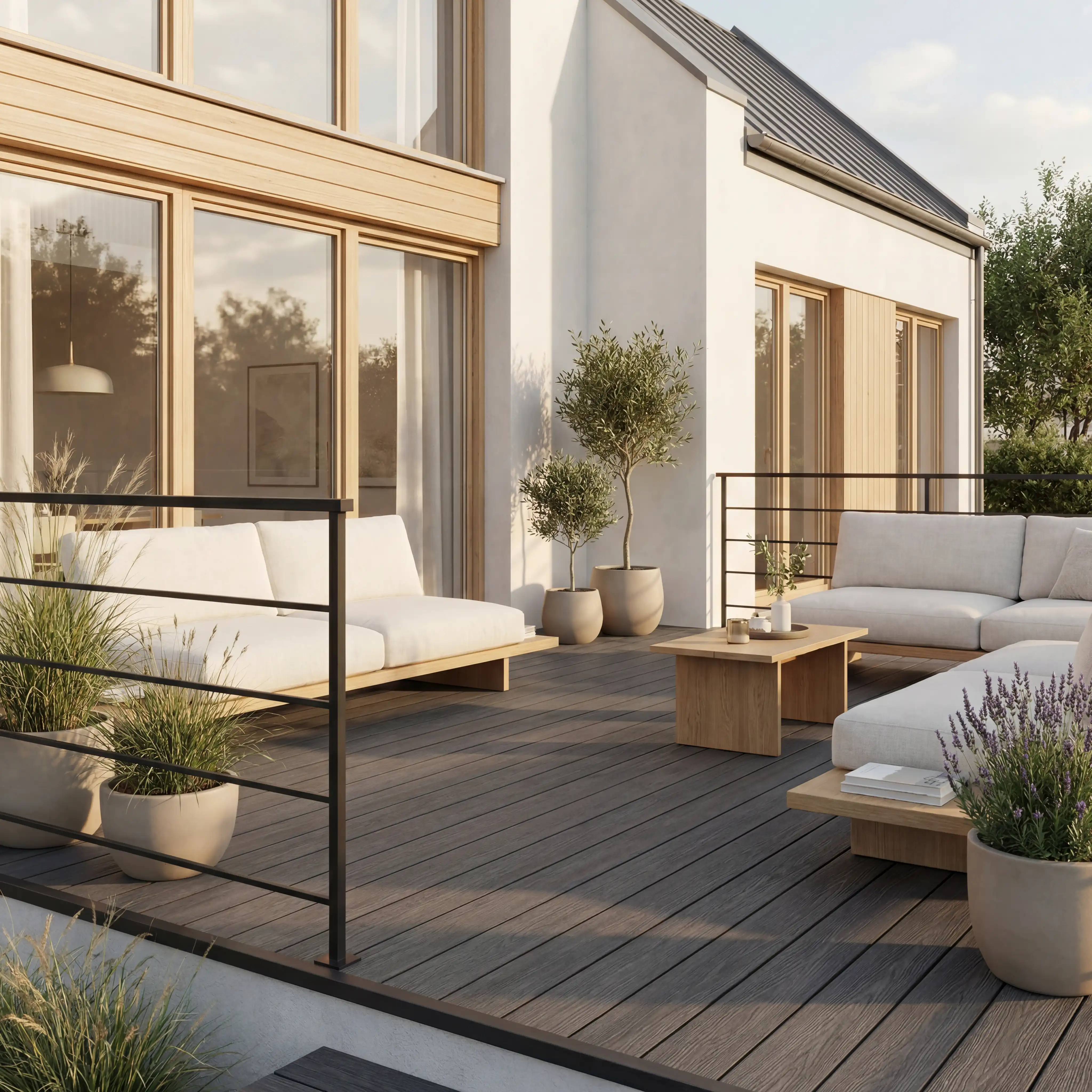 WPC Terrassendiele Hohlkammer Basic Schiefer - Image 13