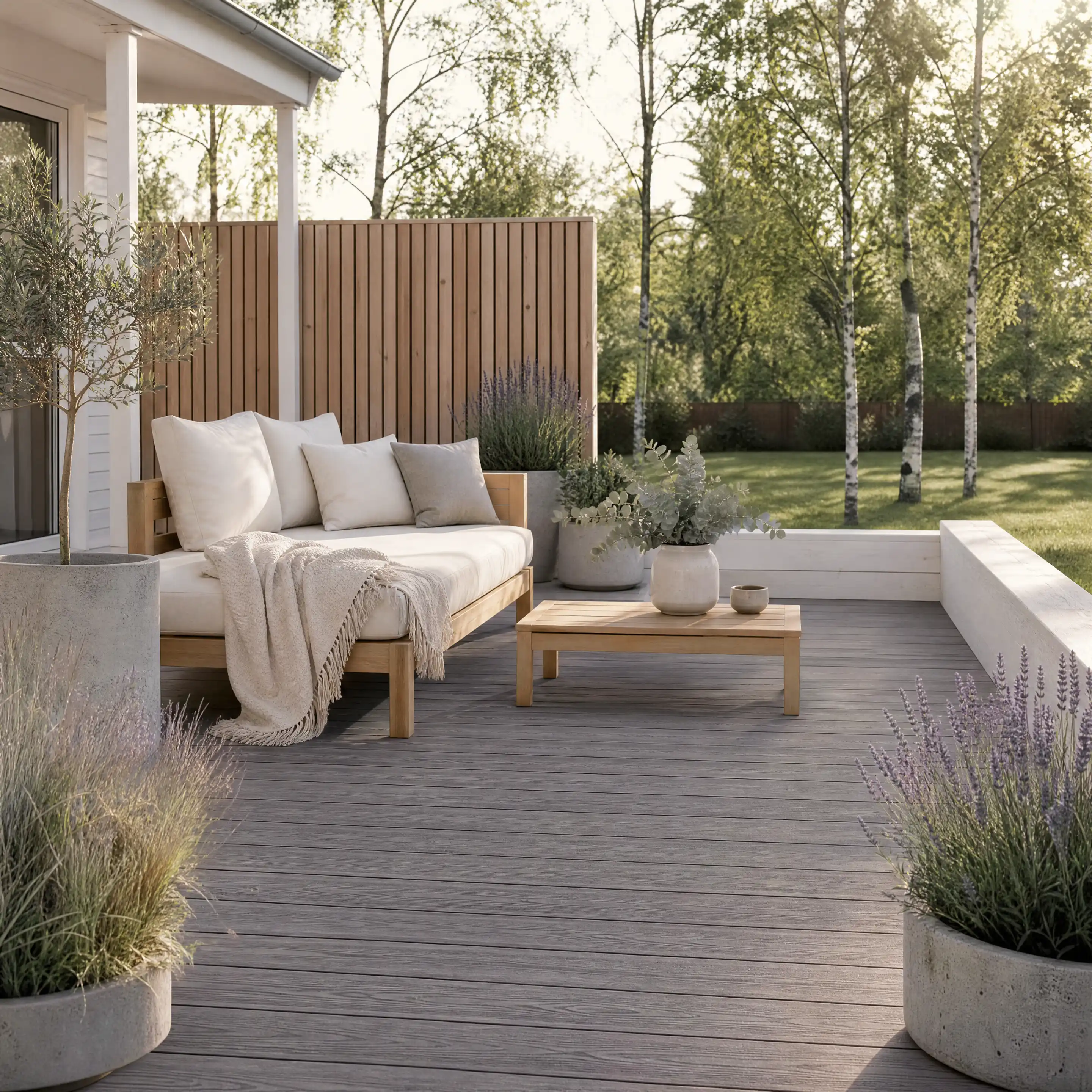 WPC Terrassendiele Hohlkammer Basic Schiefer - Image 14