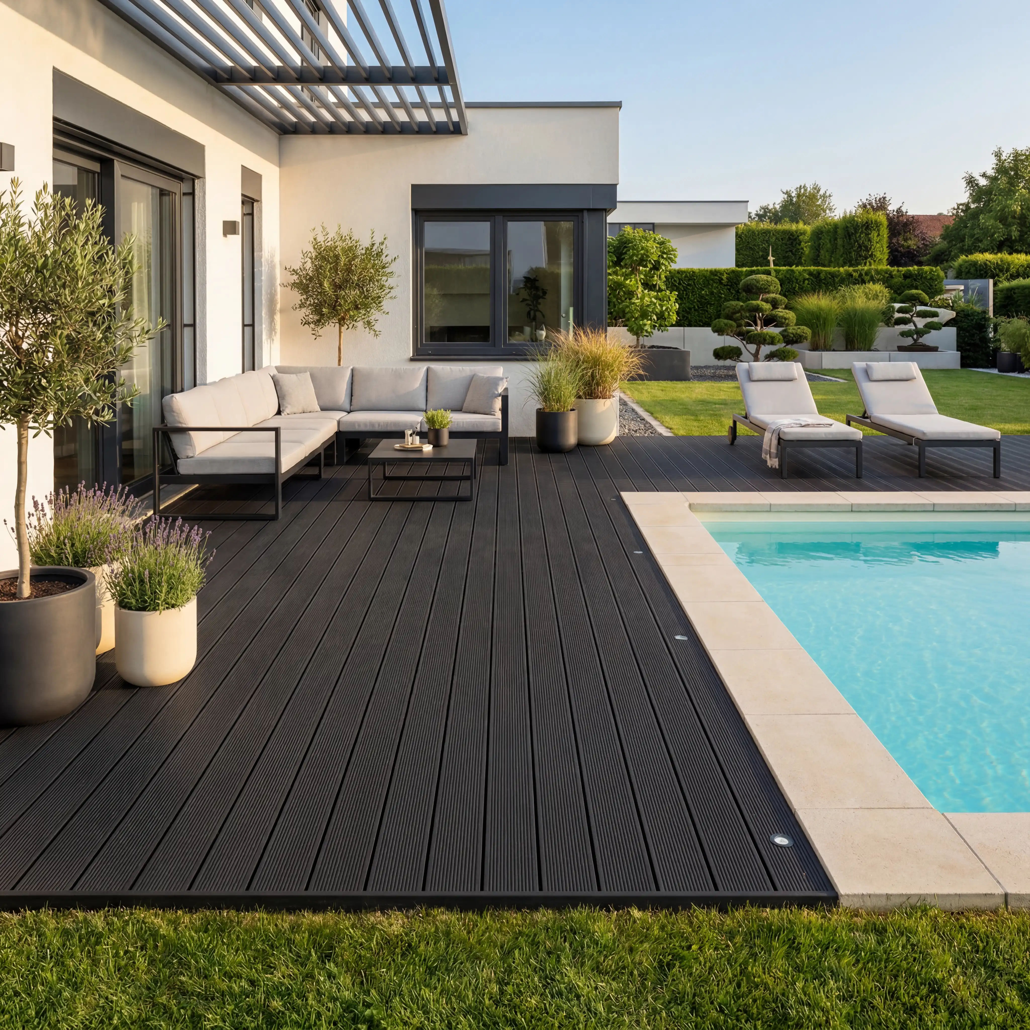 WPC Terrassendiele Hohlkammer Basic Schiefer - Image 9