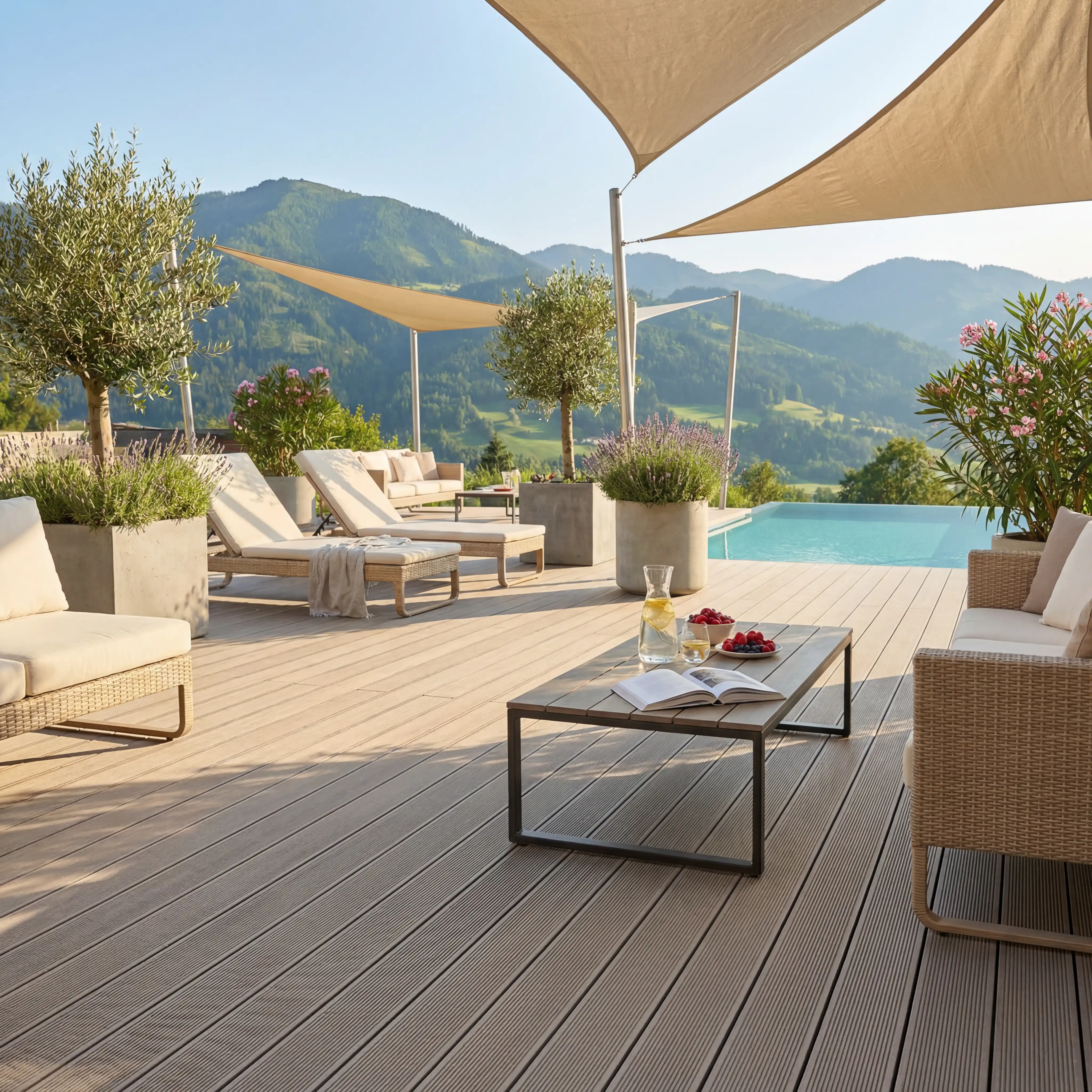 WPC Terrassendiele Hohlkammer Basic Seide - Image 11